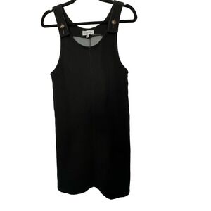 Piper & Scoot size XS black denim overall dress with adjustable strap